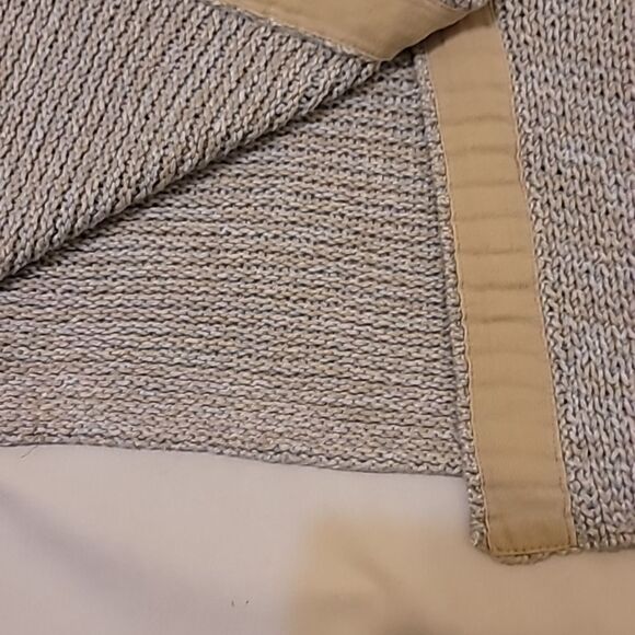 ⭐️EDDIE BAUER Linen Blend Crocheted Cardigan small - Picture 8 of 9